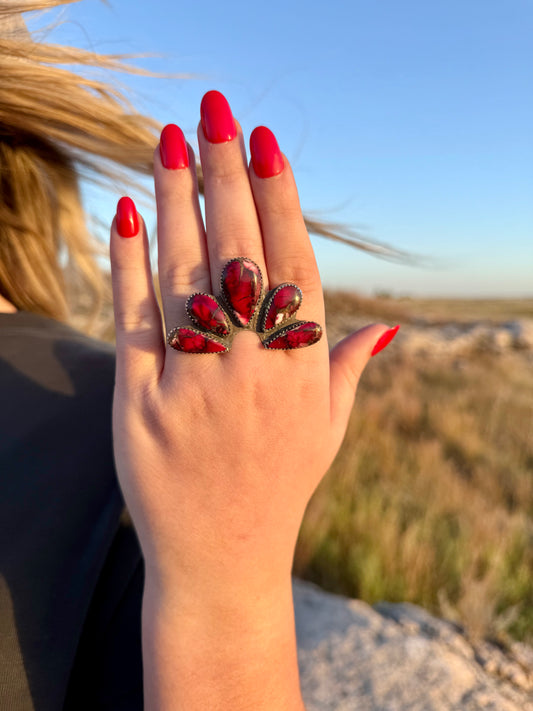 Dahlia Rose Statement Ring Size 7.5