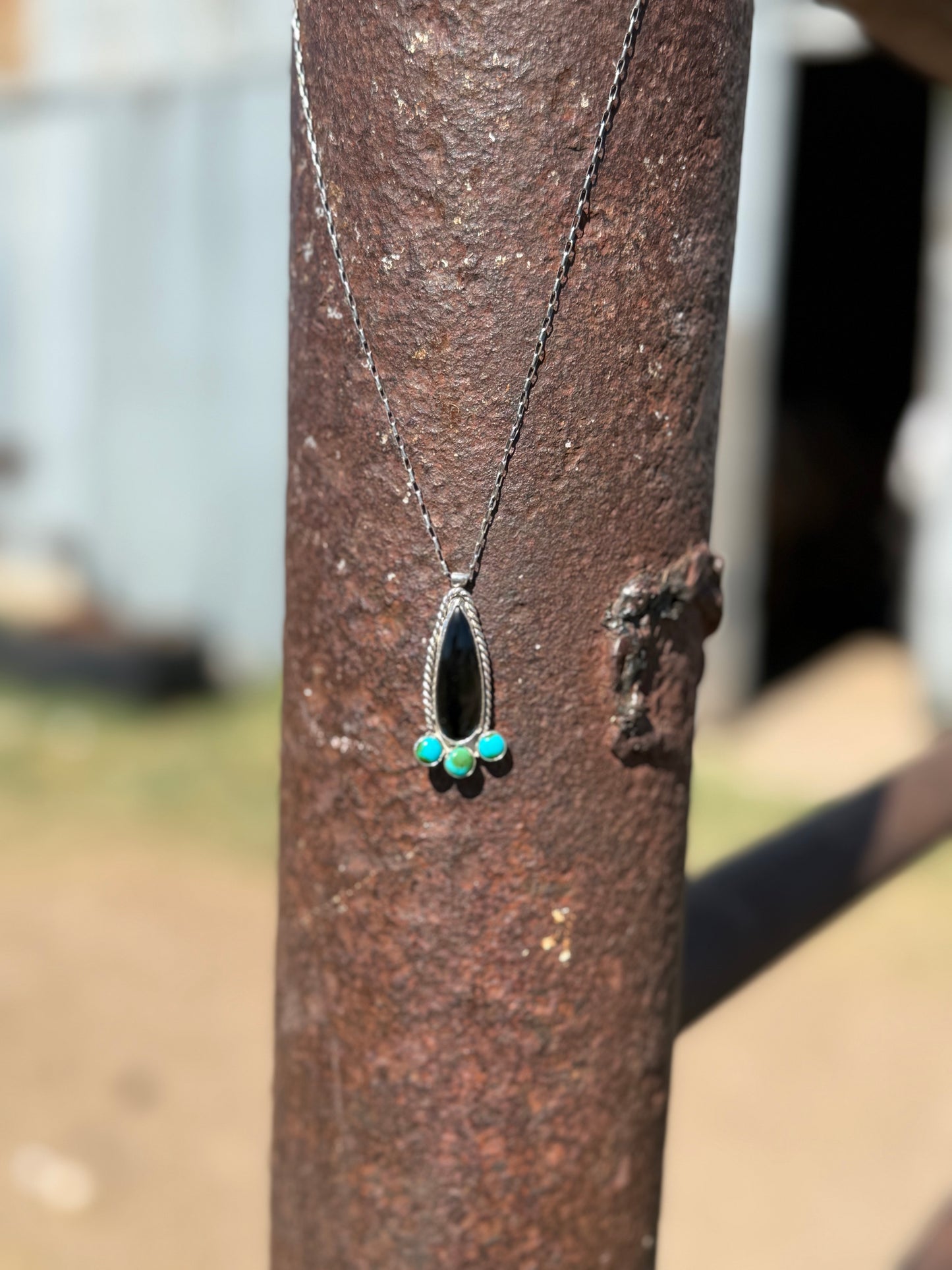 Black Onyx + Sonoran Gold Necklace