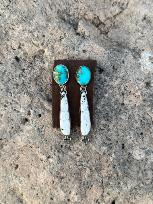 Sonoran Gold + White Buffalo Earrings