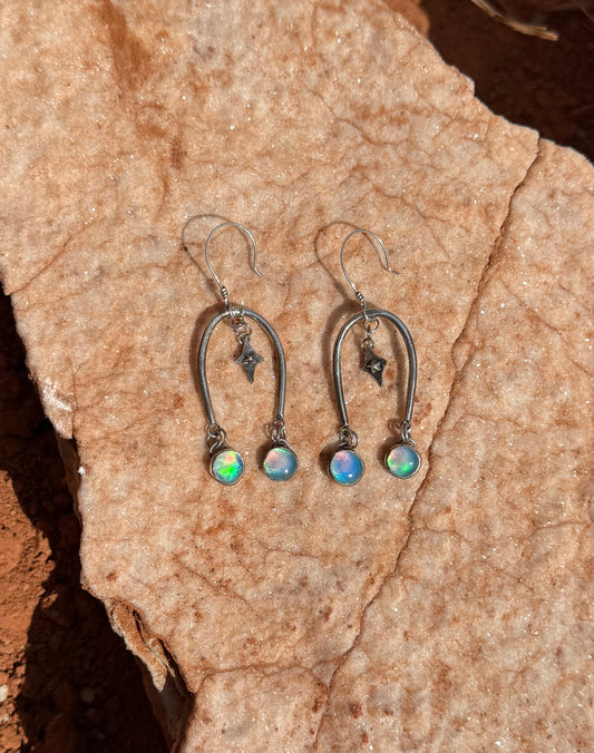 Aurora Opal Dangling Earrings