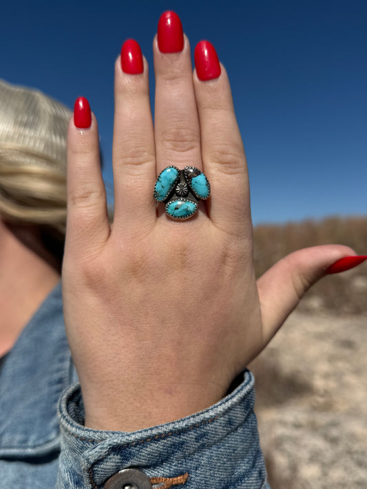 Golden Hills Cluster Ring Size 7.75