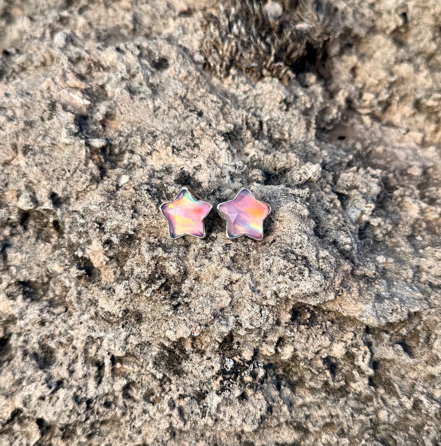Aurora Opal Star Studs