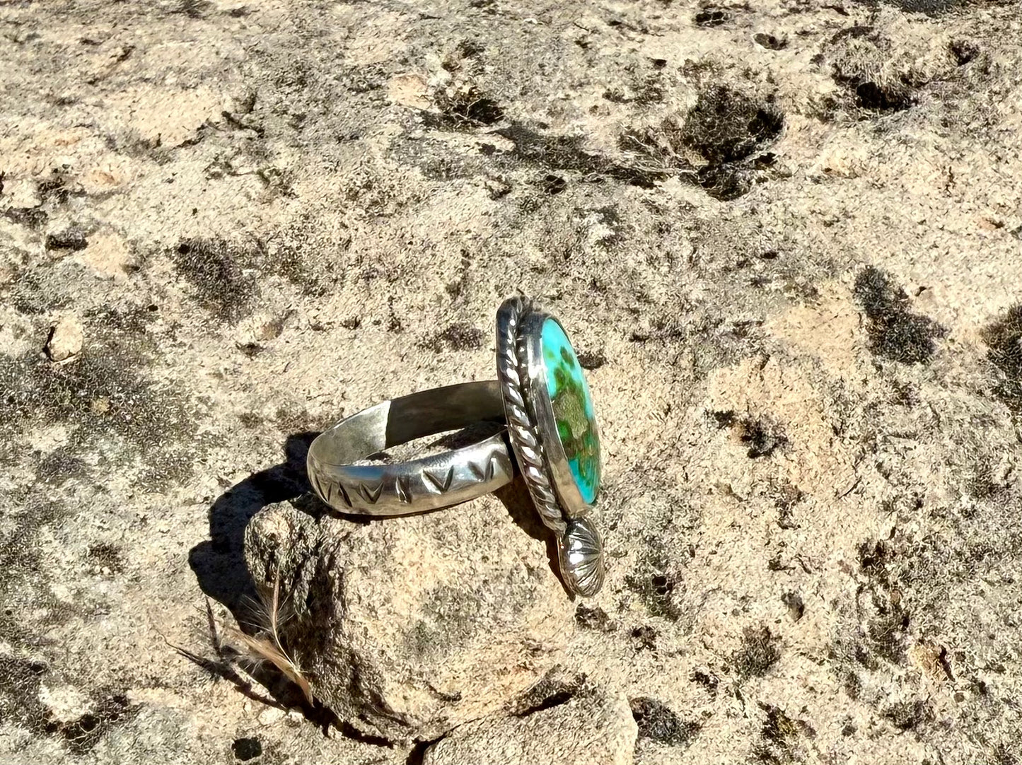 Sonoran Gold Turquoise Ring Size 10