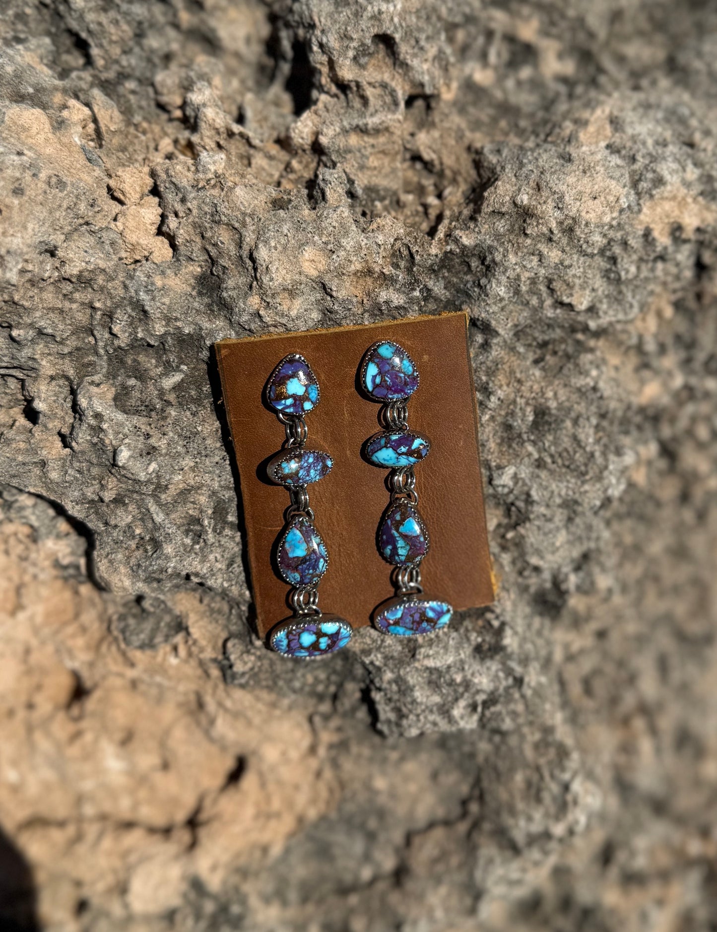 Purple Mohave Dangling Earrings