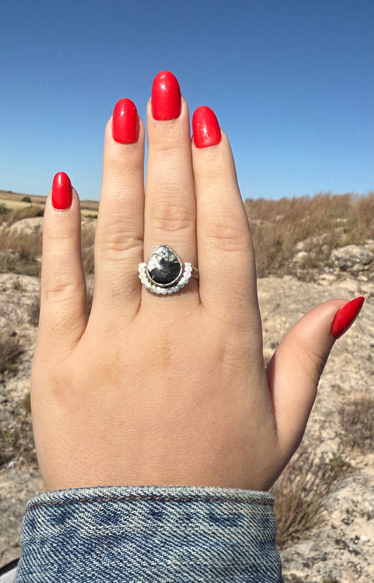 White Buffalo Ring Size 9