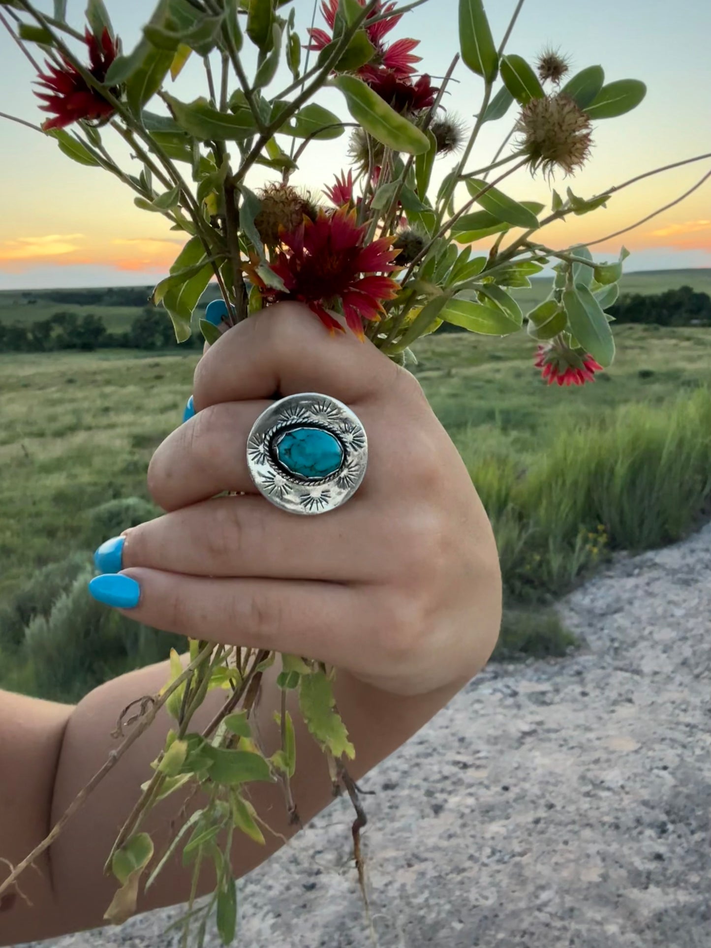 Sonoran Gold Disc Ring Size 8.25