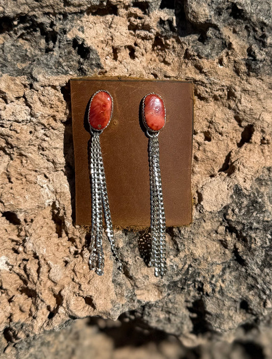 Red Spiny Oyster Earrings