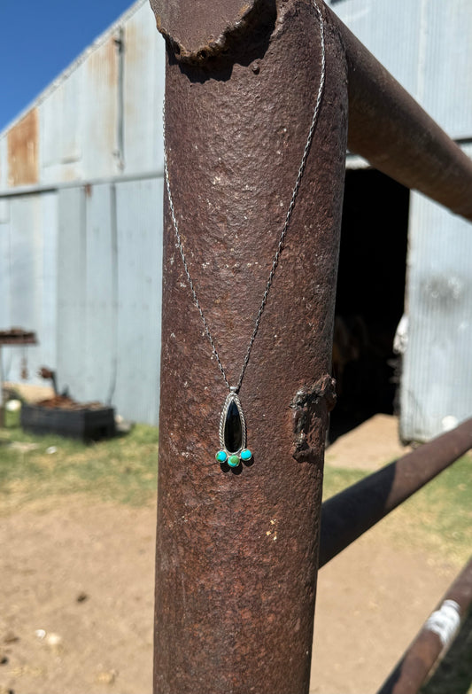 Black Onyx + Sonoran Gold Necklace