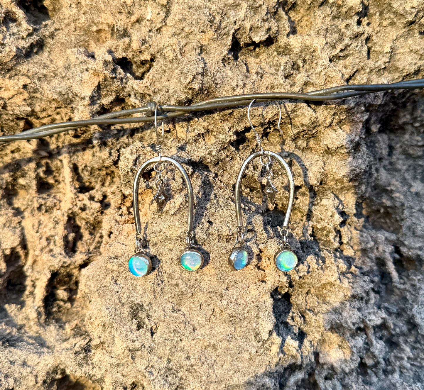 Aurora Opal Dangling Earrings