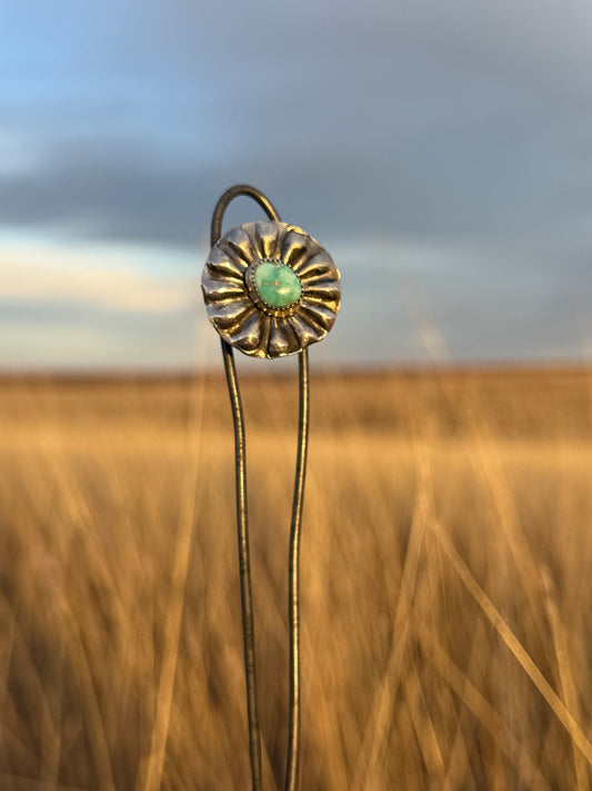 Turquoise Concho Ring Size 7.75