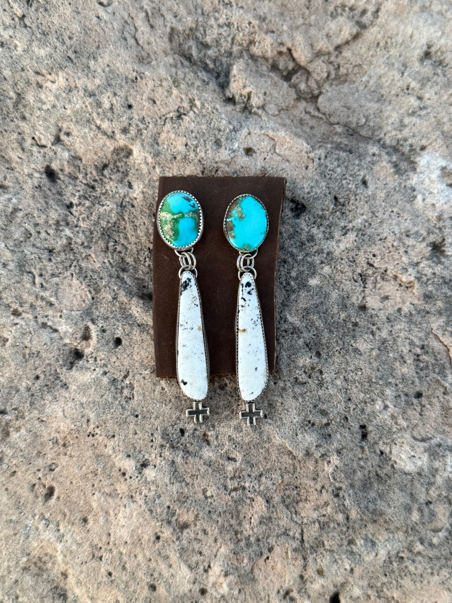 Sonoran Gold + White Buffalo Earrings