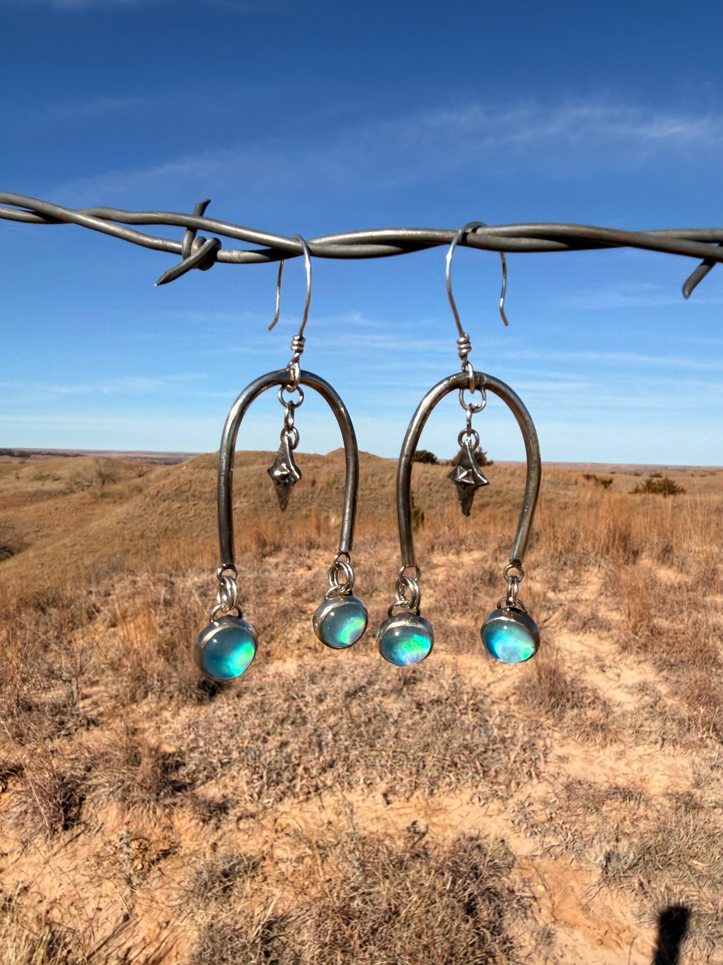 Aurora Opal Dangling Earrings