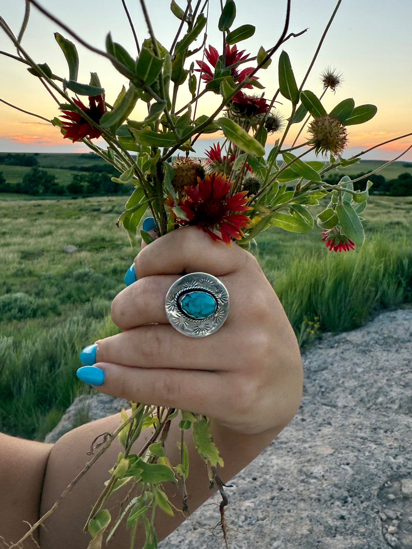 Sonoran Gold Disc Ring Size 8.25
