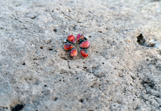 Spiny Oyster Cluster Earrings