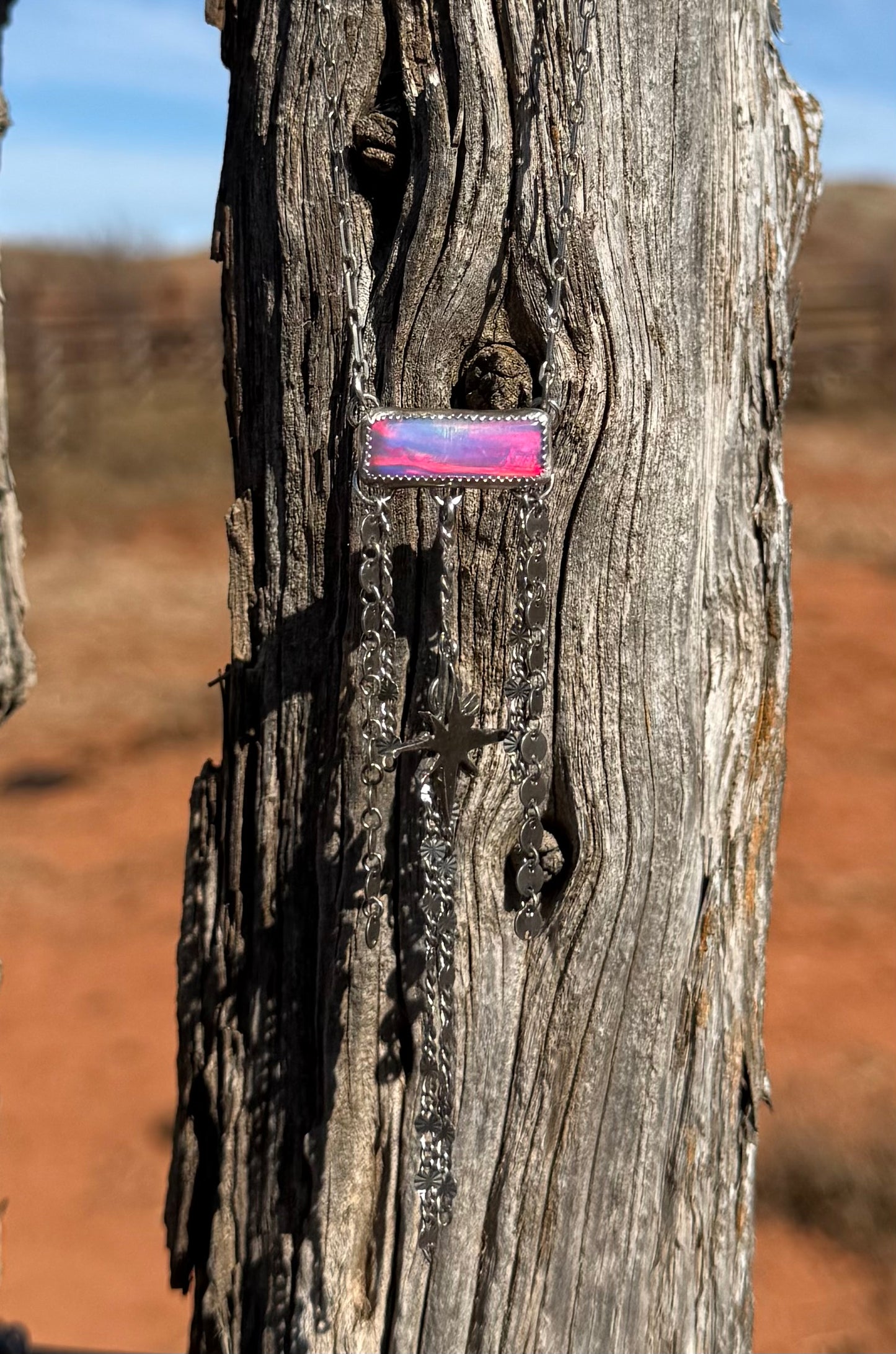 Aurora Opal Bar Necklace