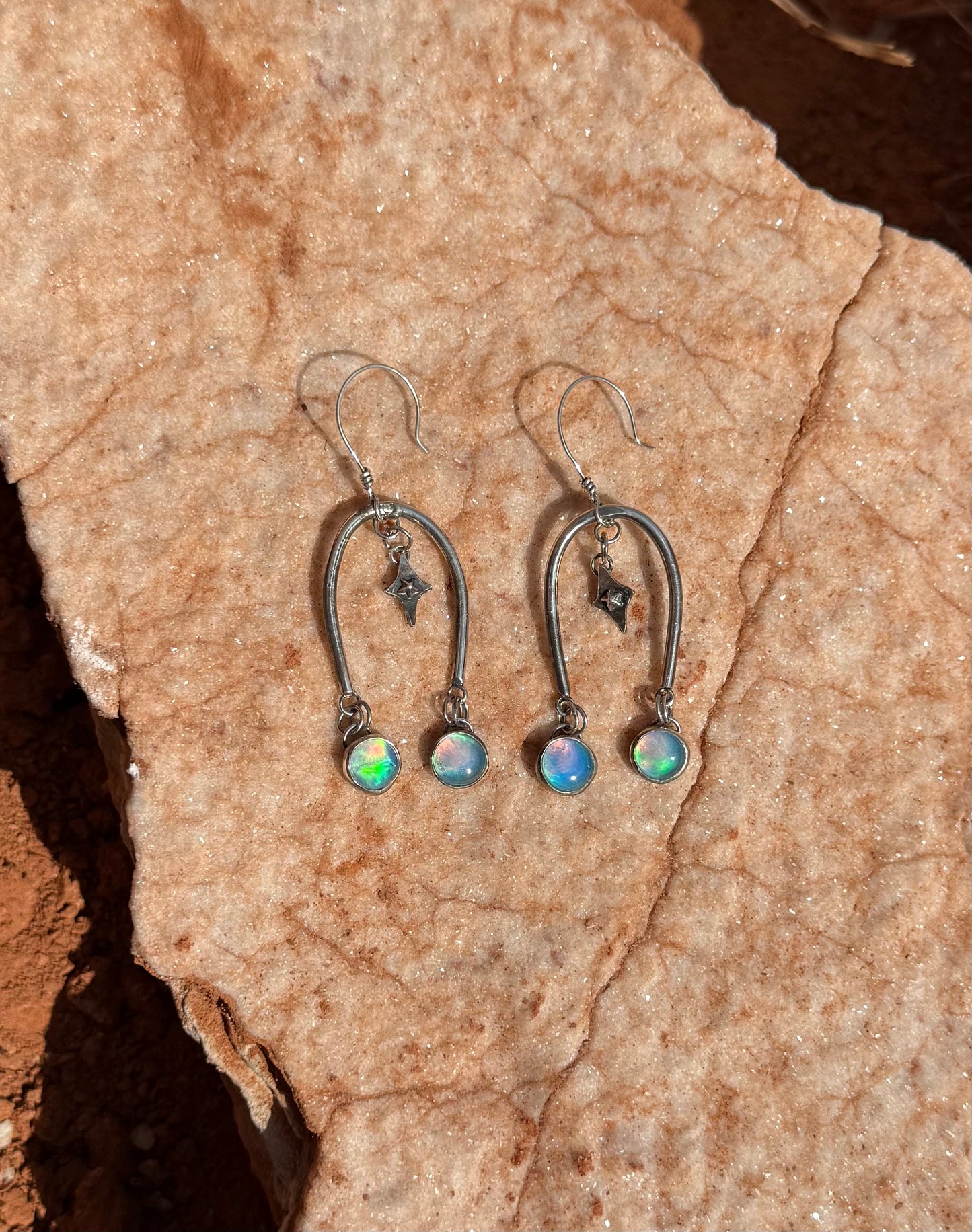 Aurora Opal Dangling Earrings