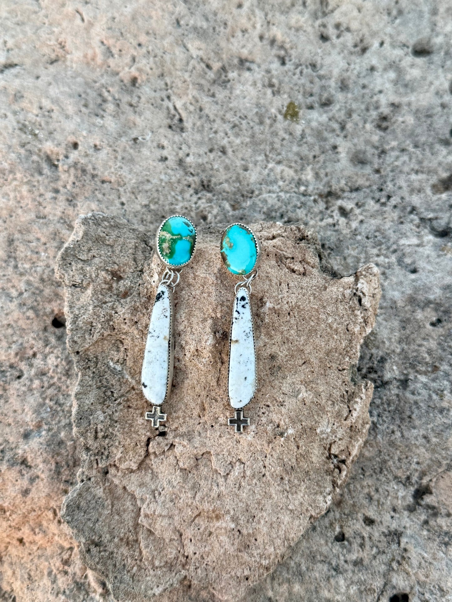 Sonoran Gold + White Buffalo Earrings