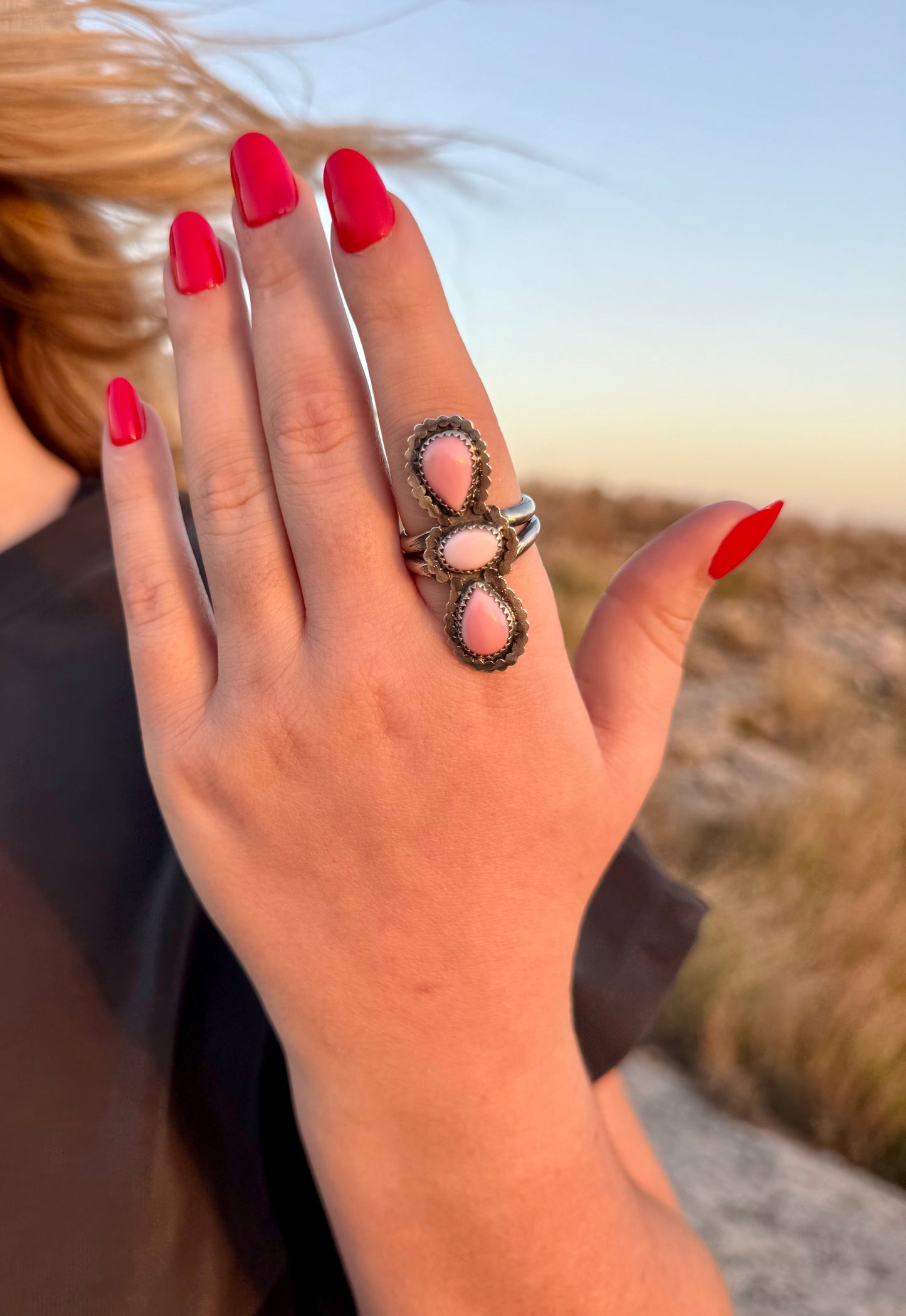Pink Conch Ring Size 9.25