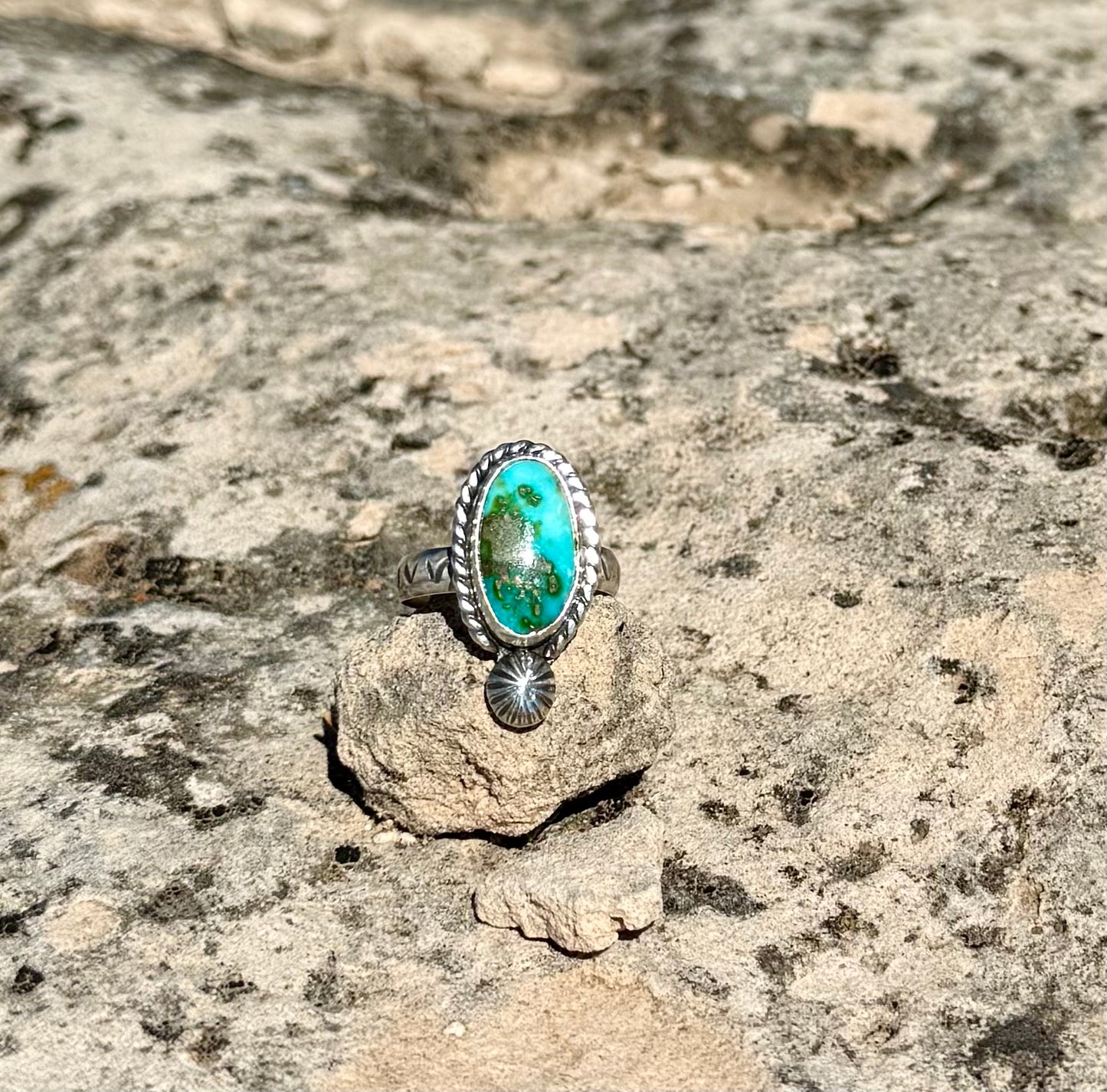 Sonoran Gold Turquoise Ring Size 10