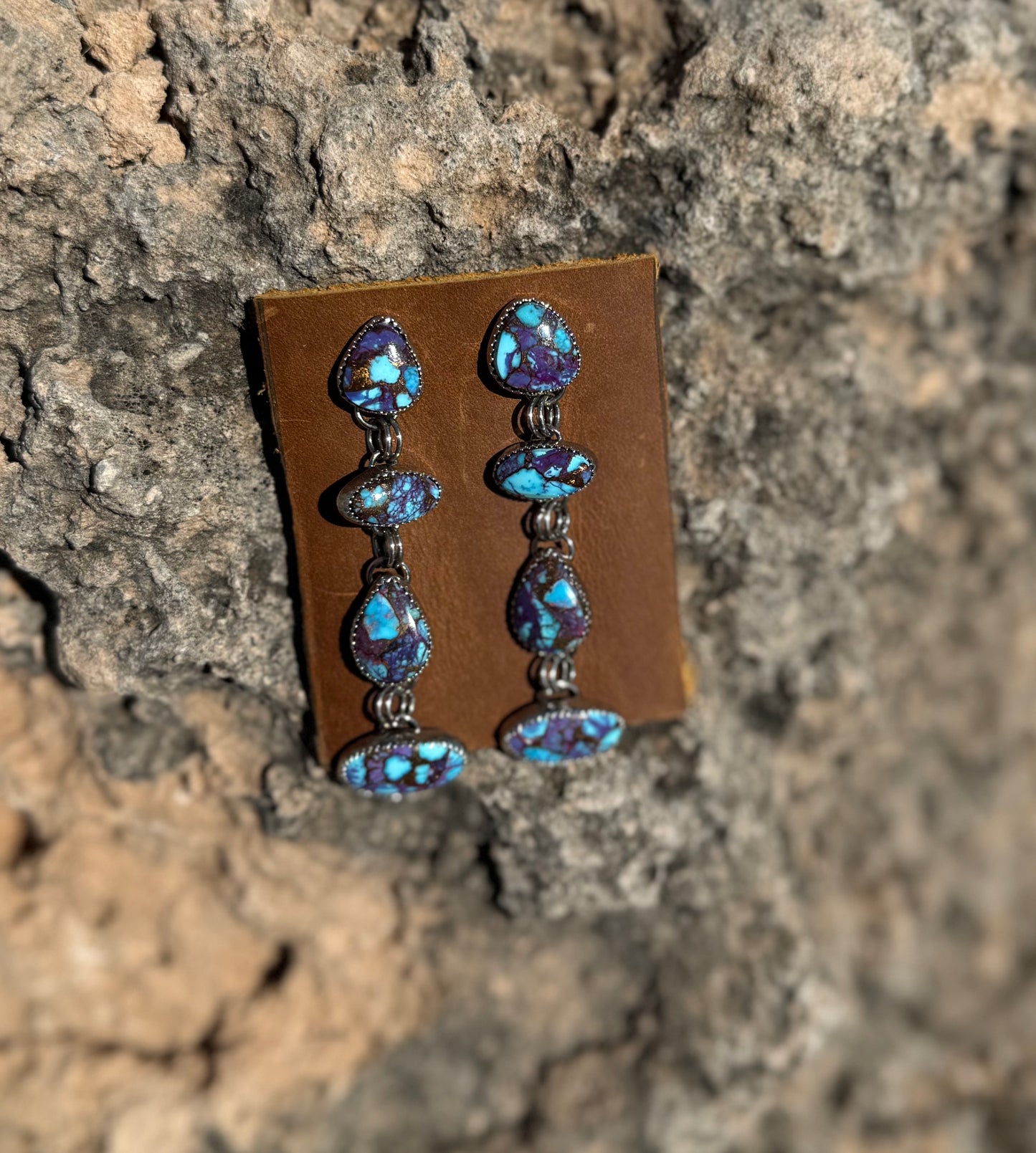 Purple Mohave Dangling Earrings