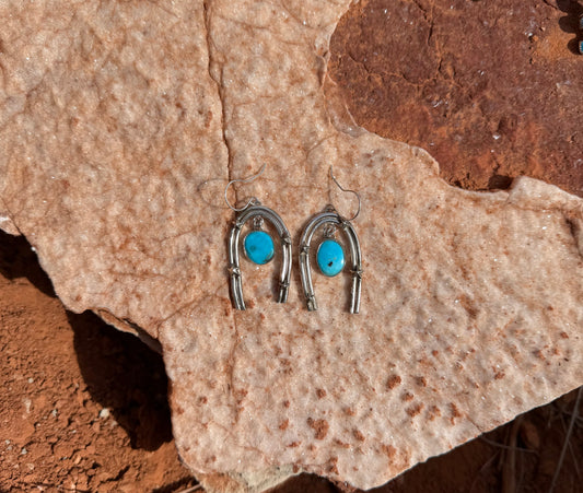Turquoise + Star Dangling Earrings