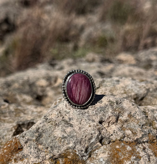 Purple Spiny Oyster Ring Size 8