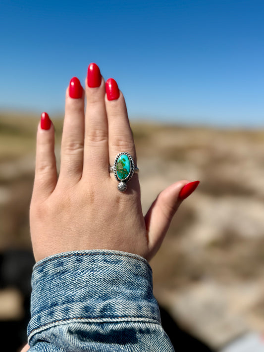 Sonoran Gold Turquoise Ring Size 10