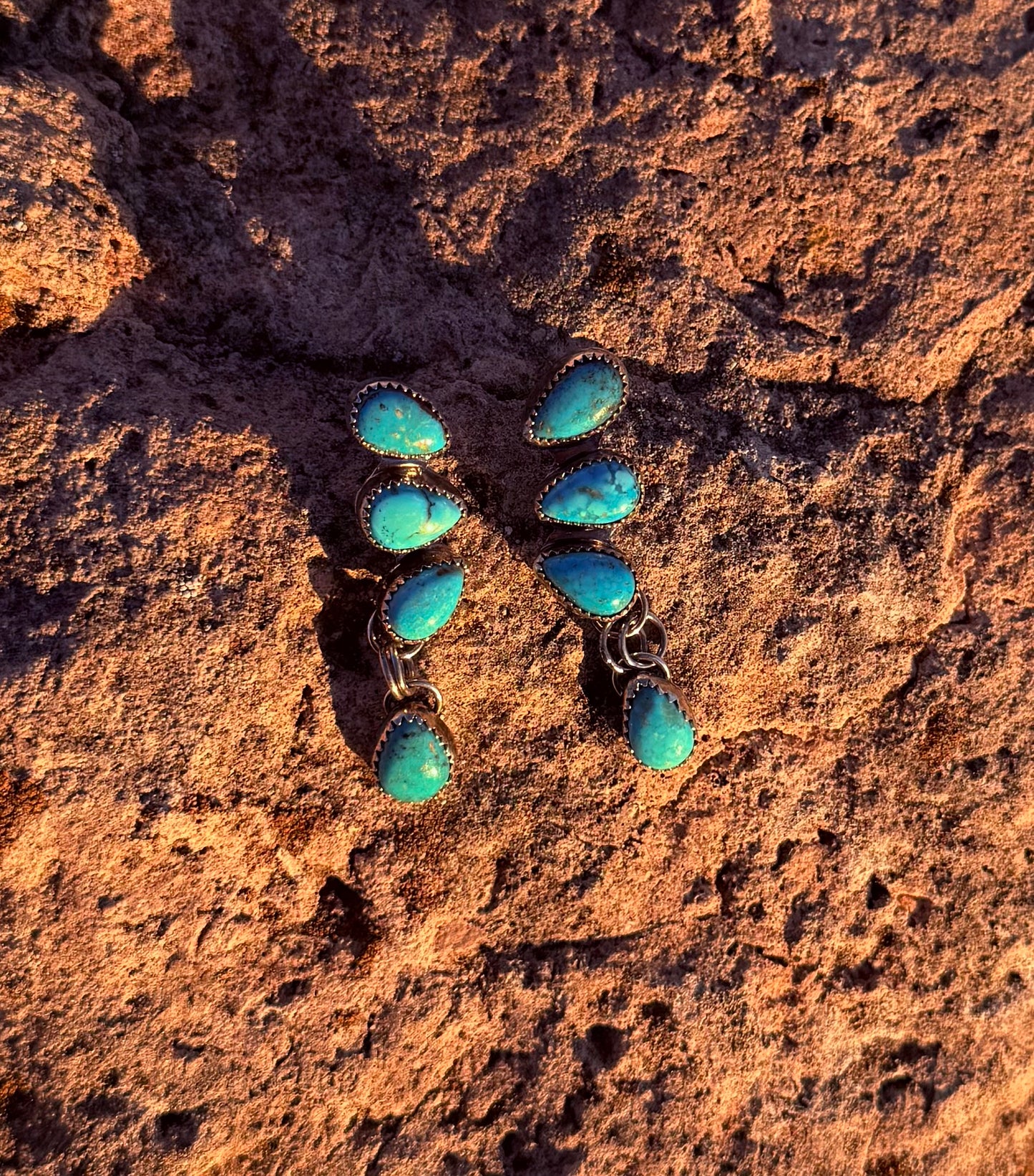 Turquoise Cluster Earrings