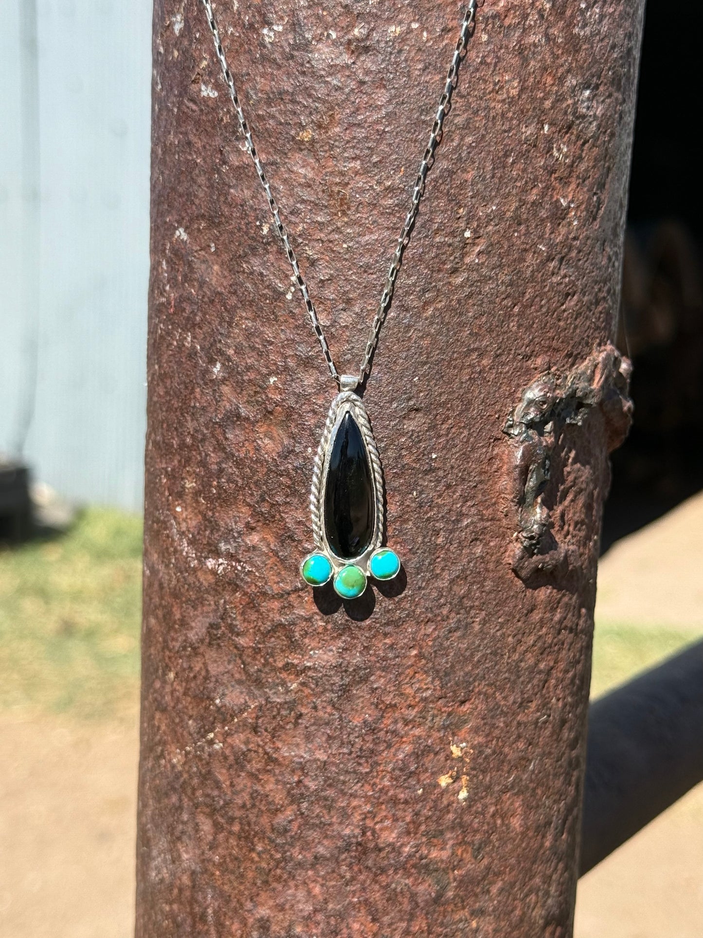 Black Onyx + Sonoran Gold Necklace