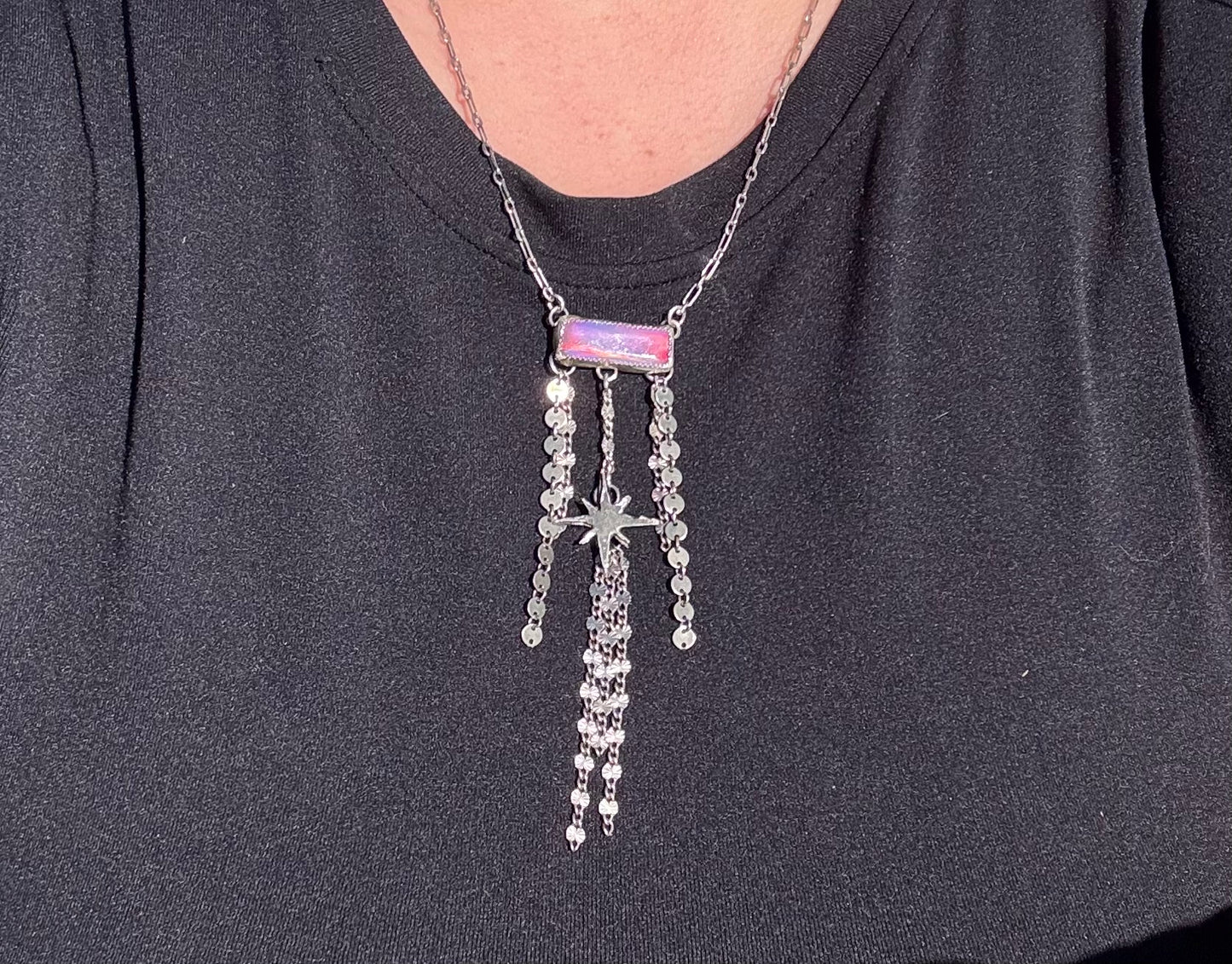 Aurora Opal Bar Necklace