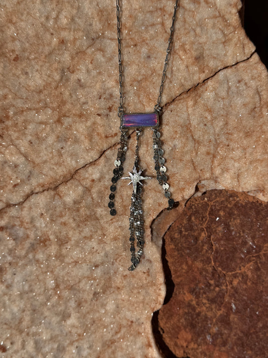 Aurora Opal Bar Necklace