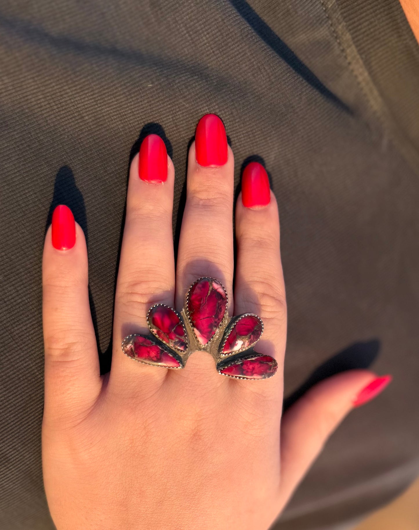 Dahlia Rose Statement Ring Size 7.5