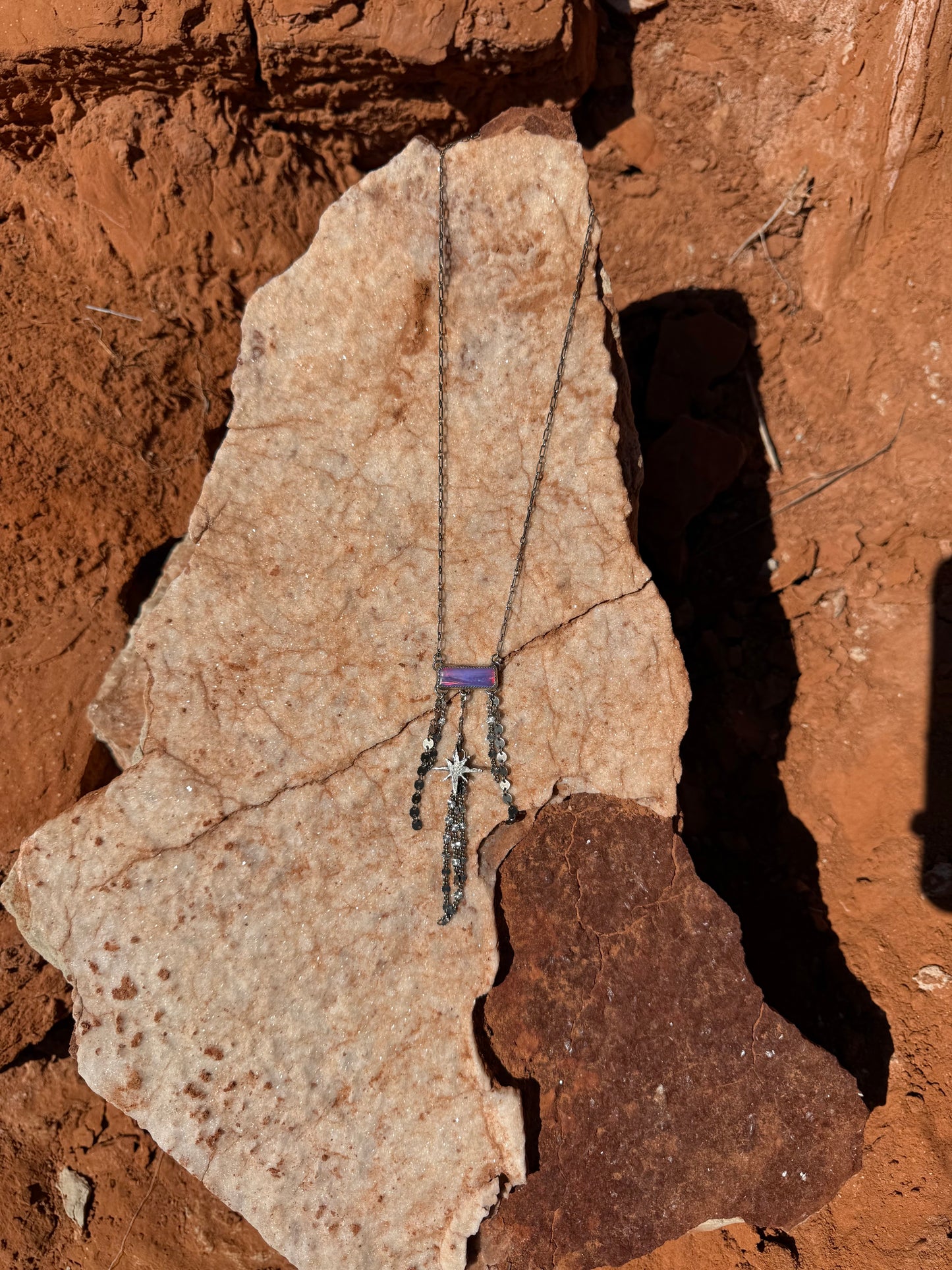 Aurora Opal Bar Necklace