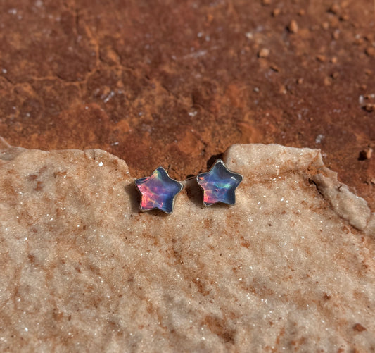 Aurora Opal Star Studs