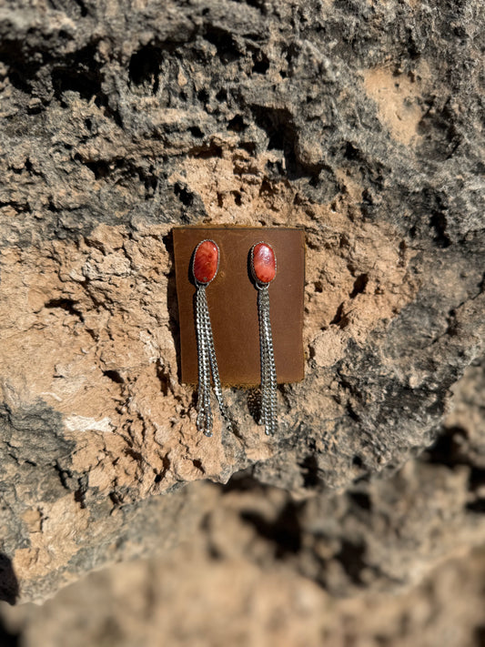 Red Spiny Oyster Earrings