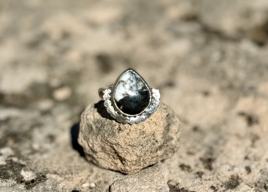 White Buffalo Ring Size 9