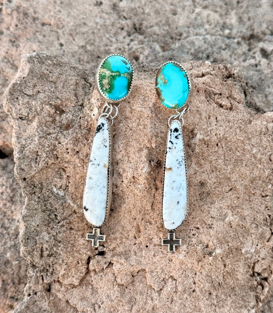 Sonoran Gold + White Buffalo Earrings