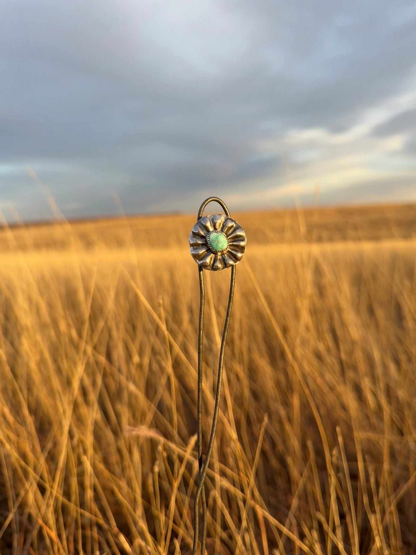 Turquoise Concho Ring Size 7.75